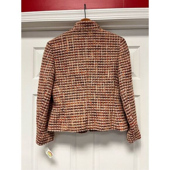 Vintage Talbots Italian Fabric Boucle Pink & Orange Blazer sz 10P NWT - Picture 8 of 9